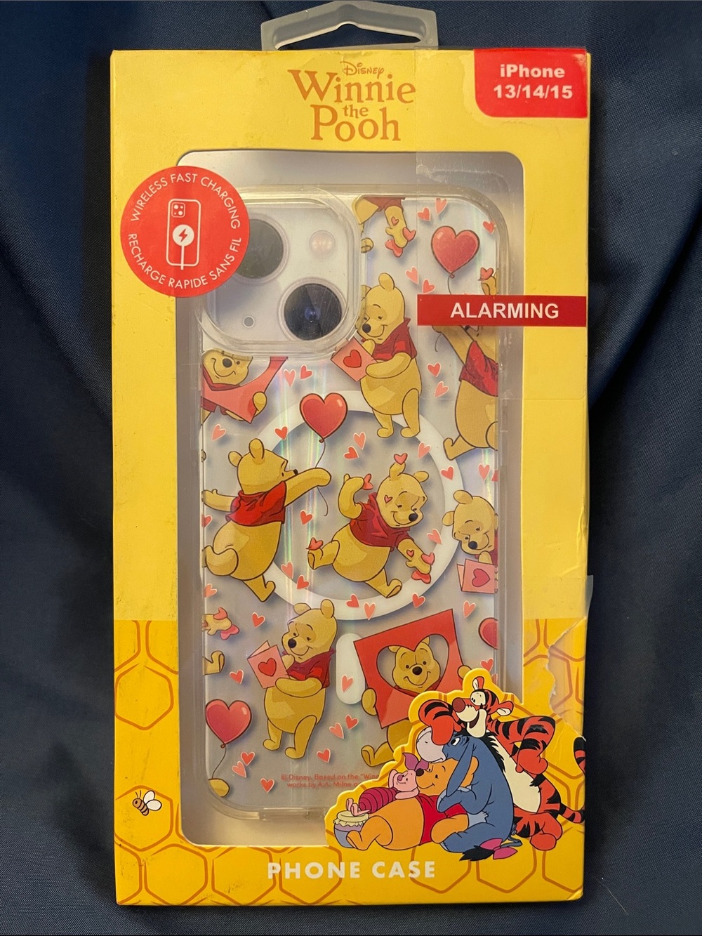 Disney Winnie the Pooh Clear iPhone Case with Yellow Pooh & Red Hearts